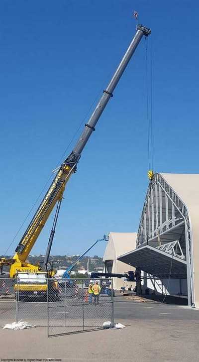 Hangar Door installed on Fabric Hangar